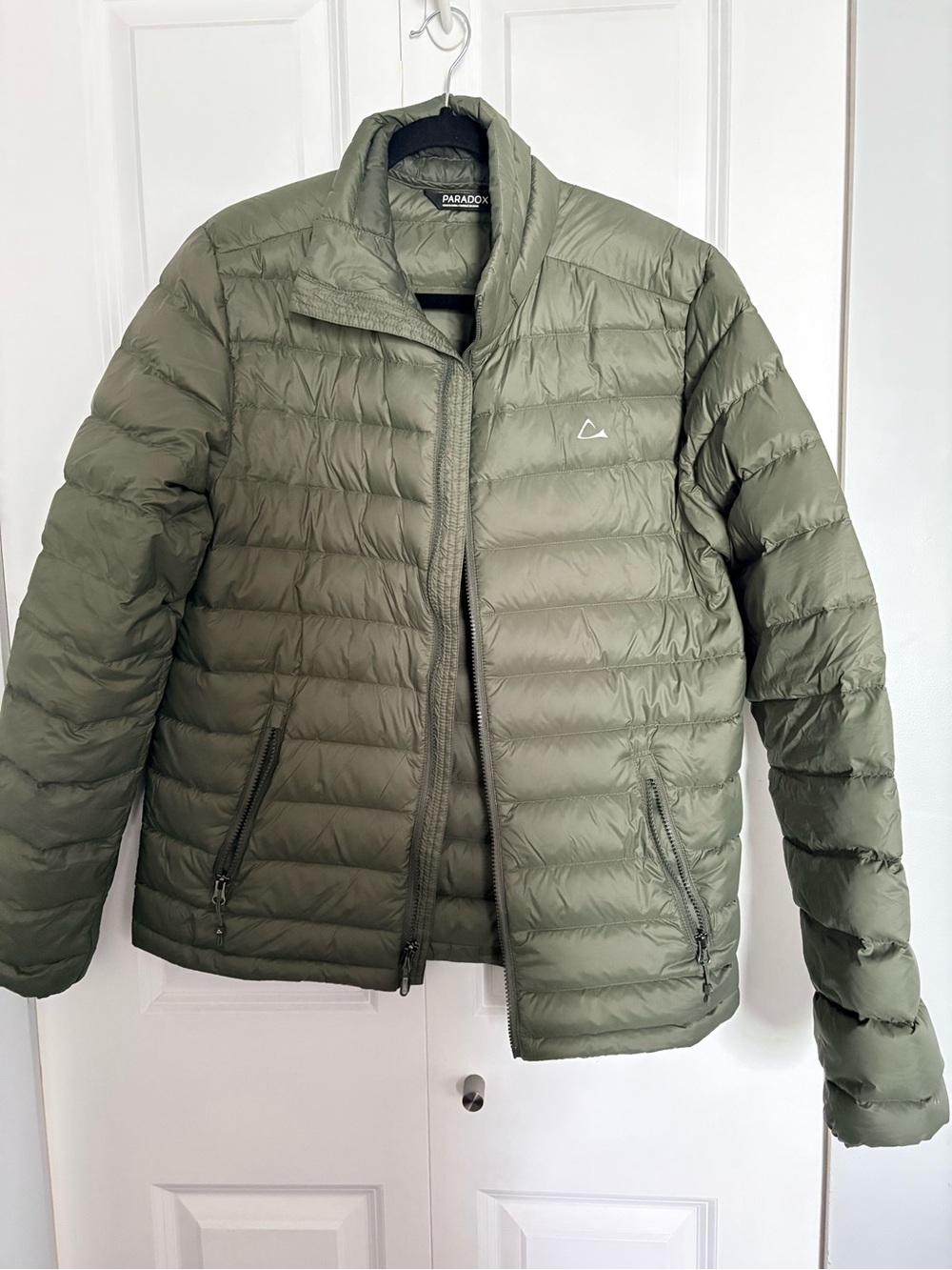 Paradox Olive Quilted Lightweight Packable  Puffer Jacket
